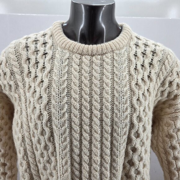The Irish Woolen Mills Sweater Mens 2XL Ireland Merino Wool Cable Knit Fisherman - Picture 13 of 16